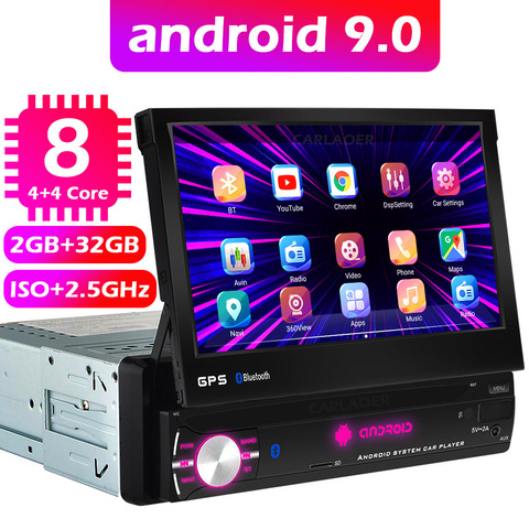 Android 9,0 1din 8 Core GPS para coche reproductor de navegador 7 