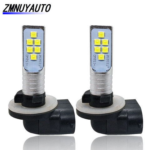 Bombilla LED antiniebla para luces diurnas de coche, lámpara de conducción automática, 12V, H27 H27W/H27W 1 880/2 881, 12SMD 3535, 2 uds. ► Foto 1/6