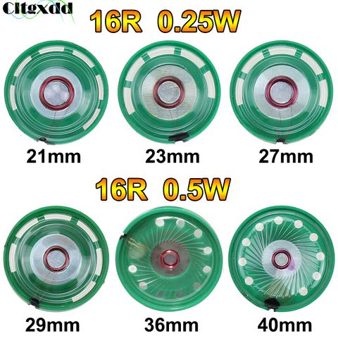 Cltgxdd-altavoz ultradelgado con bocina de juguete, 16 Ohmios, 0,5 W, 0,25 W, altavoz 16R, 21, 23, 27, 29, 36, 40mm, 2 uds. ► Foto 1/1