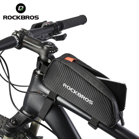 ROCKBROS-bolsas frontales para bicicleta, ultraligeras, con marco reflectante, de gran capacidad ► Foto 1/6