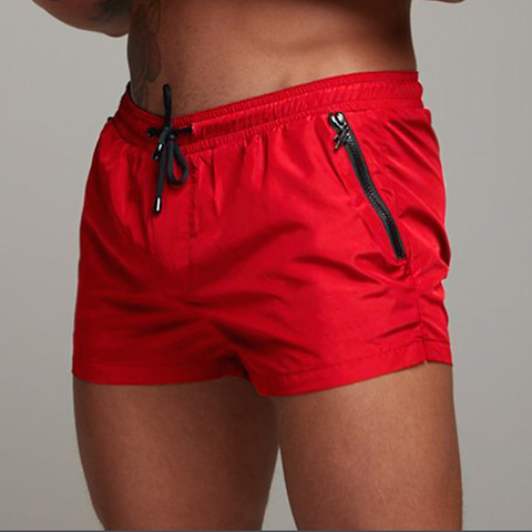 Pantalones deportivos para correr para hombre, Shorts de compresión de secado rápido para Fitness, culturismo y gimnasio, Color Rojo ► Foto 1/6