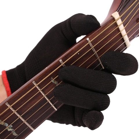 Guantes de guitarra antidolor para la yema del dedo, guante de bajo para practicar la yema de los dedos, para músicos principiantes profesionales 1 ► Foto 1/5