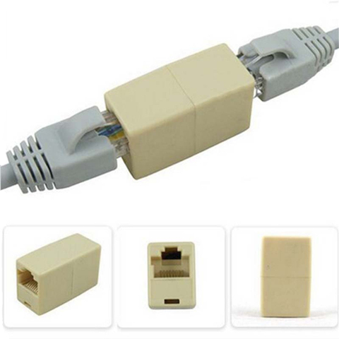 5 uds Cat5 RJ45 acoplador Jointer red Cable conector y adaptador de extensión para Ethernet Cable hembra a hembra ► Foto 1/5