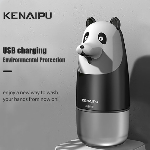 KENAIPU dispensador automático de jabón de espuma, máquina de lavado de manos líquida de inducción de dibujos animados, carga USB, espuma inteligente Lavado de Manos ► Foto 1/6