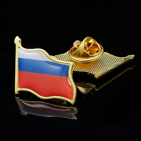 Insignia de bandera de Pin de Arte de solapa rusa, broche duro para accesorios de exhibición patriótica ► Foto 1/6