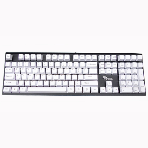 Teclas PBT gruesas blancas OEM, disposición ANSI ISO, dibujo lateral superior, en blanco para interruptores Cherry MX de Teclados mecánicos ► Foto 1/3