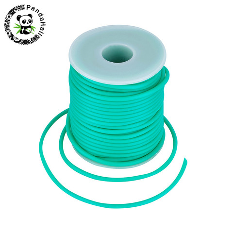 2mm 3mm tubo hueco PVC tubo de goma Tubular para hacer joyería DIY envuelto alrededor de blanco carrete de plástico agujero: 1,5mm; alrededor de 25 m/rollo ► Foto 1/6