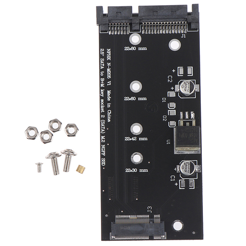 2022 B + M ke M.2 ssd ngff a 2,5 pulgadas 15pin sata3 pc convertidor tarjeta adaptadora ► Foto 1/6