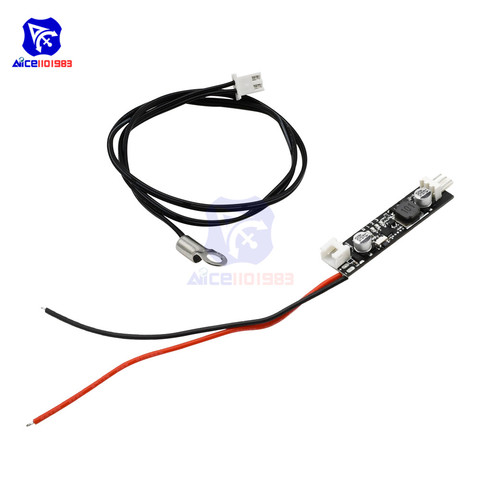 Diymore-ventilador de CPU PWM para PC, 2 -3 cables, controlador de velocidad de temperatura, módulo regulador de velocidad con sonda del Sensor de temperatura DC 5 -12V ► Foto 1/6