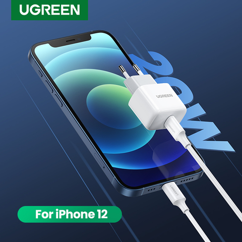 UGREEN-cargador Mini PD de 20W, dispositivo de carga rápida USB C para iPhone 12 11, Samsung S10, Xiaomi, cargador de teléfono móvil ► Foto 1/6