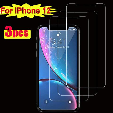 Protectores de pantalla de vidrio templado para iPhone, película frontal para iPhone X 6/6s 7 8 11 Pro Max, 12 Max/12 Pro, novedad ► Foto 1/6