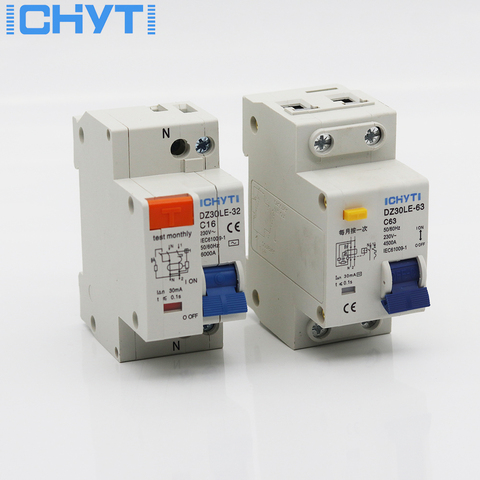 DZ30LE TPNL DPNL 230V 1P + N Disyuntor de corriente Residual con 10A 16A 20A 32A corriente de fuga protección disyuntores RCBO RCCB ELCB MCB ► Foto 1/6