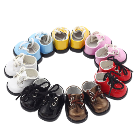 5,5*2,8 cm PU zapatos para BJD muñeca de 14 pulgadas muñeca de moda Mini zapatos EXO ruso muñeca artesanal para manualidades accesorios Juguetes ► Foto 1/6