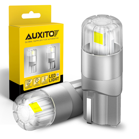 AUXITO-bombilla LED Canbus T10 W5W para Interior de coche, iluminación de 360 grados, 196 3030SMD, indicador lateral de posición de aparcamiento, 2 uds. ► Foto 1/6