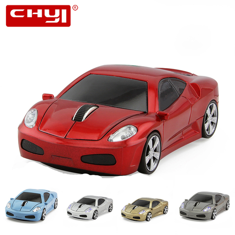 CHYI-ratón inalámbrico con forma de coche, dispositivo de 2,4 Ghz, Mini, ergonómico, Usb, diseño 3d de dibujos animados, LED, regalo para el coche, para ordenador portátil ► Foto 1/6