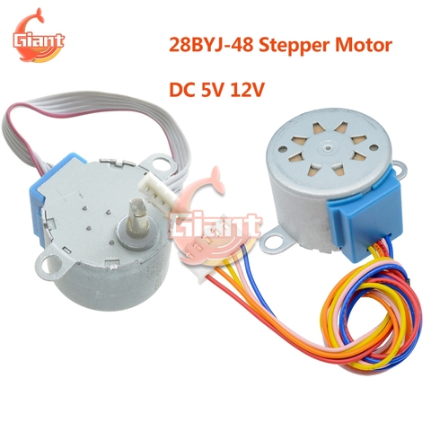 Motor paso a paso 28BYJ-48 DC 5V 12V, 28BYJ-48-12V 28BYJ-48-5V 1/64, 4 fases, 5 cables, engranaje de reducción ► Foto 1/6