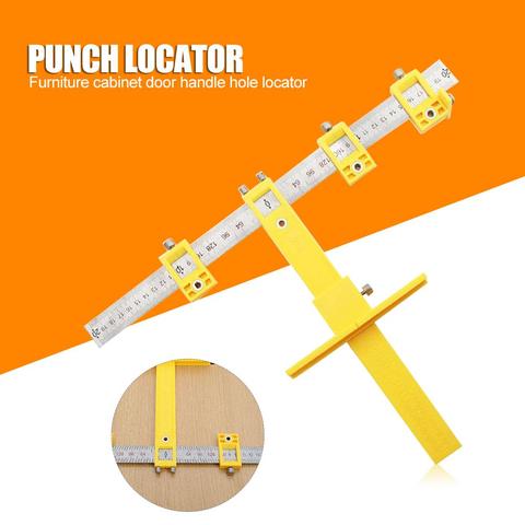 Plantilla de perforación de agujeros desmontable, conjunto de guía de broca central, accesorios del armario, localizador, regla de herramienta para carpintería de perforación de madera ► Foto 1/6