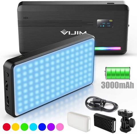 VIJIM-luz LED para vídeo VL196 RGB con marco de panal, luz suave con cámara incorporada de 3000mAH, lámpara de luz de relleno para fotografía, YouTube ► Foto 1/6