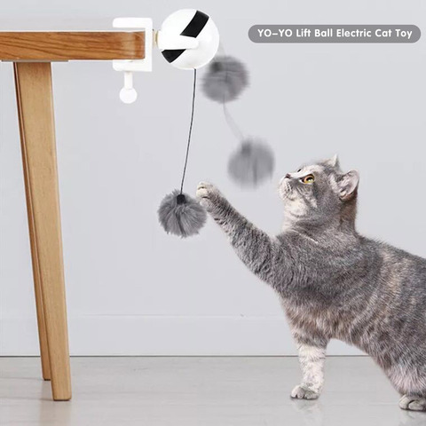 Inteligente juguetes de gato de elevación automático gato bola Teaser del eléctrica gatito rompecabezas interactiva juguetes suministros para mascotas ► Foto 1/1