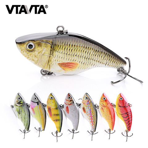 VTAVTA 7cm 18g Rattlin Vib hundimiento de Señuelos de Pesca Wobblers por Pike pesca Crankbaits señuelos manivela cebos artificiales VIB señuelos de Metal ► Foto 1/6