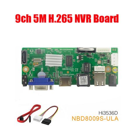 Placa de seguridad NVR H.265, 9CH, 16 canales, 5MP, 1080P, CCTV, DVR, Onvif Max, 8TB, 1 * grabador de vídeo SATA ► Foto 1/6