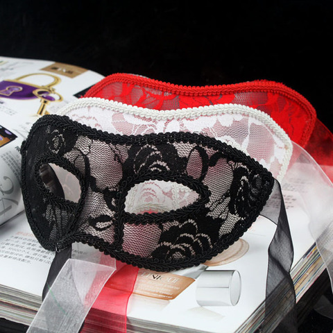 Máscara de ojo de encaje Sexy para mujer, máscaras para fiesta de Halloween, máscaras de disfraces venecianas ► Foto 1/5