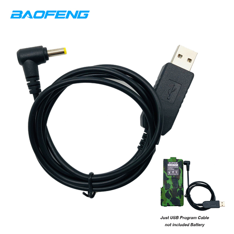 Baofeng-cargador USB Original para walkie-talkie, Cable de carga para UV5RE, UV-5R, UV 5R pro, 3800mAh, batería de extensión, UV5R pro ► Foto 1/6