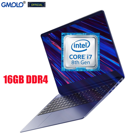 GMOLO 15,6 juego de ordenador portátil 16GB DDR4 1TB SSD core I7 8th Gen quad core Geforce MX250 dedicado metal notebook PC ► Foto 1/6