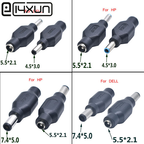 EClyxun 1 Uds 4,5x3,0mm 7,4x5,0mm macho DC a 5,5x2,1mm DC de alimentación hembra conector de adaptador de enchufe para DELL HP ► Foto 1/6