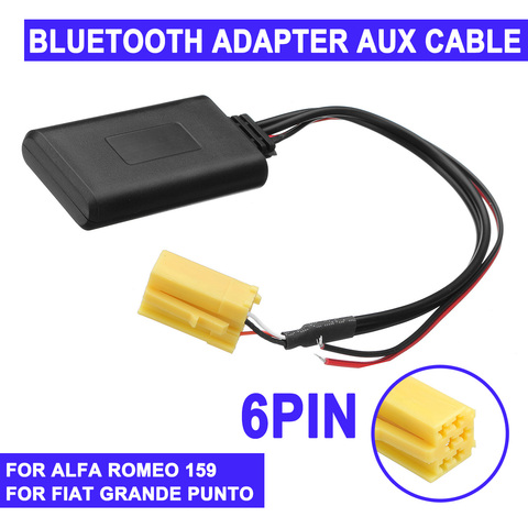 Módulo bluetooth de 6 pines para Alfa Romeo 159, para Fiat Grande Punto, Mini adaptador de música estéreo Iso, Cable auxiliar de Audio ► Foto 1/6