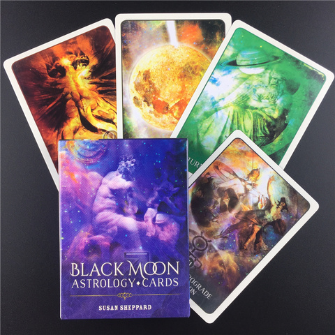 Luna negra la astrología las cartas del Tarot de vacaciones de la familia fiesta jugando a las cartas inglés cartas de juego de Tarot conjunto de juegos de mesa ► Foto 1/6