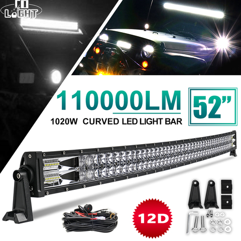 Barra de luz LED 12D para camiones, coches, tractores, todoterreno, SUV, 4WD, 4x4, novedad, 22 