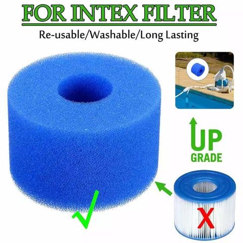 Filtro de espuma reutilizable para piscina, Cartucho de esponja adecuado para SPA puro, tipo Intex S1, accesorios de filtro para piscina ► Foto 1/6