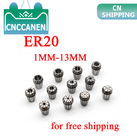 1 Uds. De pinza de precisión ER20, 1-13MM, para torno de máquina de grabado CNC, herramienta de fresadora ► Foto 1/3