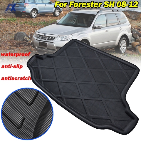 Para Subaru Forester SH 2008-2013 A MEDIDA Caogo bandeja de arranque maletero trasero suelo alfombra impermeable 2009 2010 2011 2012 ► Foto 1/6