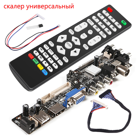 Aokin Universal Scaler Kit 3663 TV controlador de señal Digital DVB-C DVB-T2 DVB-T Universal LCD actualización 3463A ruso ► Foto 1/6