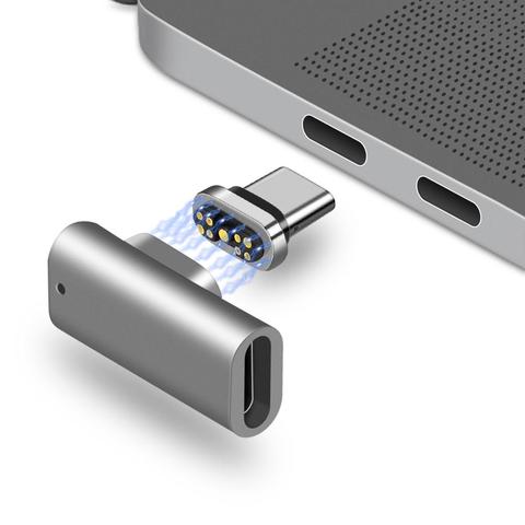 Adaptador USB tipo C magnético de 9 pines, USB 3,1 480Mbps, velocidad de transferencia de fecha 100W, carga rápida, Compatible con Pixelbook ► Foto 1/6