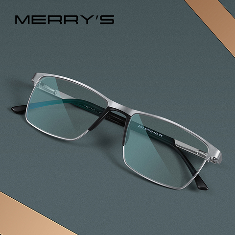 MERRYS-Gafas de diseño para hombre, lentes de bloqueo de rayo de luz azul, para ordenador ► Foto 1/6