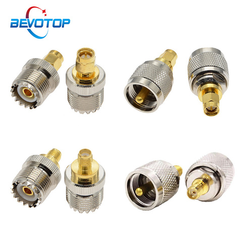 2 unids/lote SMA-UHF adaptador RF SMA macho hembra a UHF PL259 SO239 macho hembra adaptador conector Radio RF Coax adaptador Coaxial ► Foto 1/6