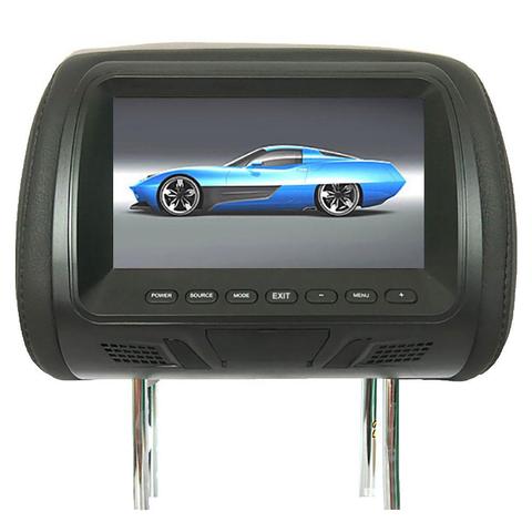 Reproductor Multimedia para reposacabezas de coche, pantalla de 7 pulgadas con radio MP5/MP4/FM/vídeo para asiento trasero, Monitor de entretenimiento para asiento trasero ► Foto 1/6