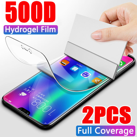 Película protectora de hidrogel para Huawei P40, P30, P20, Mate 20 Pro, Honor 9X, 8X, 10, 20, 30 Pro, no Cristal, 2 uds. ► Foto 1/6