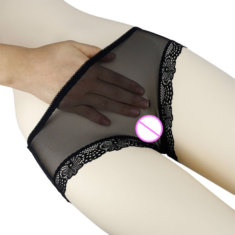 Bragas transparentes ultrafinas ropa interior bragas sin costuras bragas sólidas sexis para mujer Bragas de encaje de media altura sin costura ► Foto 1/6