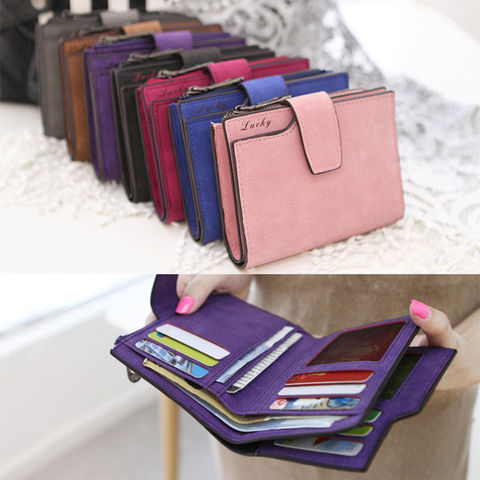 Monedero informal para mujer, billetera pequeña Retro con cremallera, 7 colores ► Foto 1/6