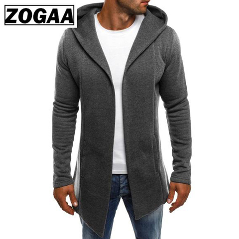 ZOGAA-Sudadera larga con capucha para hombre, ropa informal con capucha de Color sólido, capa sudadera, primavera y otoño, novedad de 2022 ► Foto 1/6