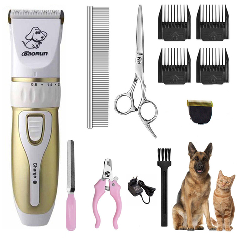 Profesional Clippers para perros de pelo Trimmer Grooming Clippers gato máquina afeitadora conjunto eléctrico mascotas máquina de corte ► Foto 1/6