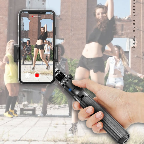 Trípode estabilizador de teléfono portátil L08, palo de selfi 3 en 1, inalámbrico, Bluetooth, soporte para selfies para teléfonos Iphone y Android ► Foto 1/6