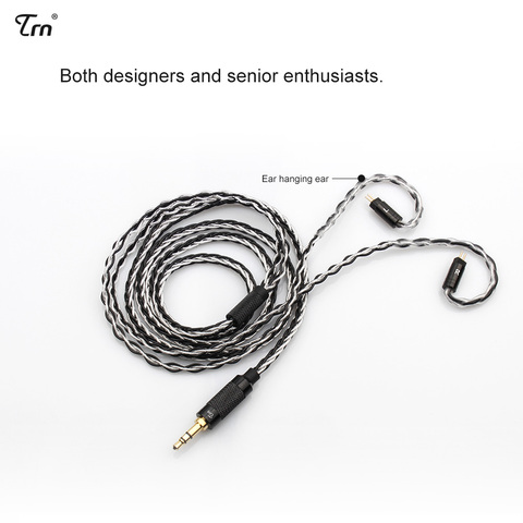 TRN-Cable de auriculares Chapado en plata de 8 núcleos, 2,5mm/3,5mm a 2 pines, 0,75mm, 0,78mm, mmcx, Cable de repuesto Hifi ► Foto 1/6