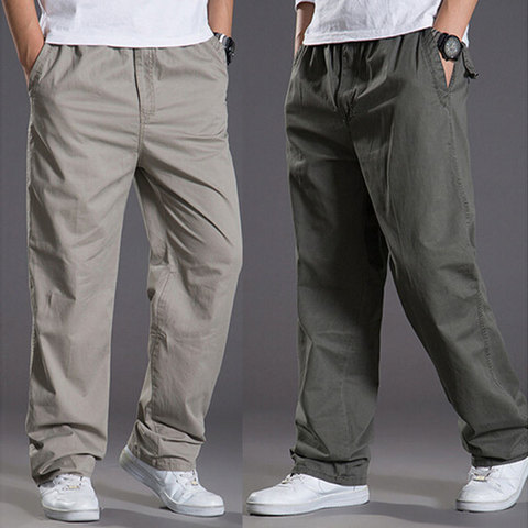 Pantalones informales para hombre, pantalón holgado, con bolsillos y cremallera, talla grande, Xl-6xl, primavera y verano, 2022 ► Foto 1/6