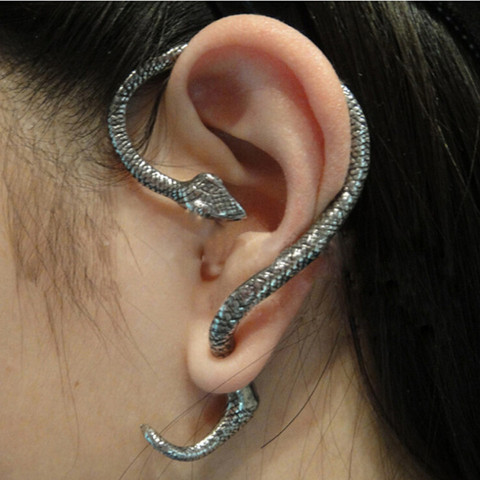 Nuevos pendientes de estilo Punk entrelazados con forma de serpiente, pendientes de tuerca para joyería de Estilo de Mujeres ► Foto 1/6