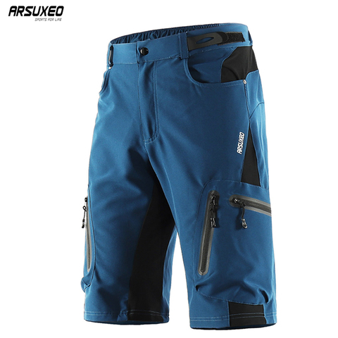 ARSUXEO-pantalones cortos para deportes al aire libre para hombre, Culote de ciclista s, MTB, Ciclismo de montaña, Culote de ciclista, transpirables de secado rápido ► Foto 1/6